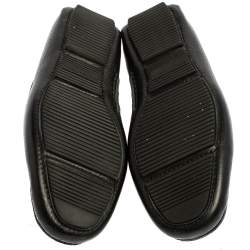 Pre Owned حذاء لوفرز بوتيغا فينيتا سليب أون فيونكة جلد إنترشييتو أسود مقاس 40.5