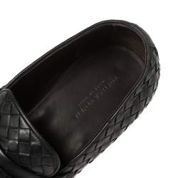 Pre Owned حذاء لوفرز بوتيغا فينيتا جلد أنترشياتو أسود مقاس 40