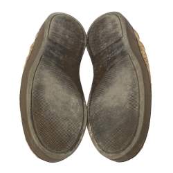 Pre Owned Bottega Veneta Olive Green Intrecciato Suede Dodger Slip On Sneakers Size 44.5