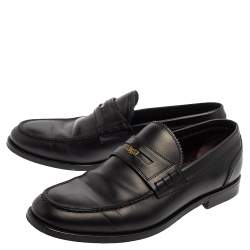 مملوكة مسبقًا حذاء لوفرز بوتيغا فينيتا بيني جلد أسود مقاس 42.5