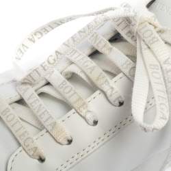 مملوكة مسبقًا Bottega Veneta White Leather Lace Up Sneakers Size 41