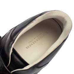 Bottega Veneta Black Intreciatto Leather Low Top Sneakers Size 43