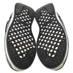 Pre Owned حذاء رياضى بوتيغا فينيتا منخفض من أعلى نايلون وسويدى أزرق مقاس 42