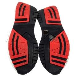 مملوكة مسبقًا Bottega Veneta Tricolor Mesh and Leather Speedster Sneakers Size 43.5