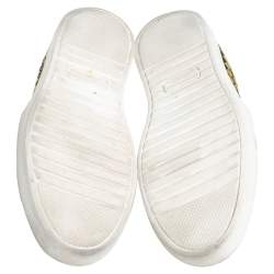 Bottega Veneta Yellow/Black Intrecciato Leather Slip On Sneakers Size 43