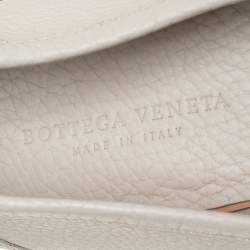 Bottega Veneta Cream Leather Pointed Toe Slip on Loafers Size 41