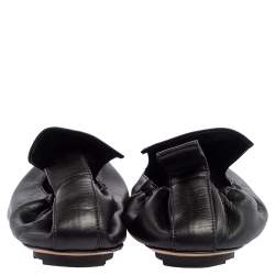 مملوكة مسبقًا Bottega Veneta Black Leather Smoking Slippers Size 43