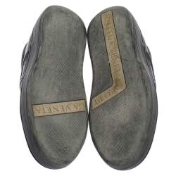 Pre Owned Bottega Veneta Black Intrecciato Leather Slip On Sneakers Size 40