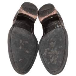 Pre Owned Bottega Veneta Black/Brown Intrecciato And Leather Brogue Oxfords Size 45