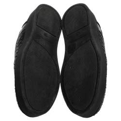 Pre Owned  Bottega Veneta Black Intrecciato Leather Dodger Slip On Sneakers Size 40