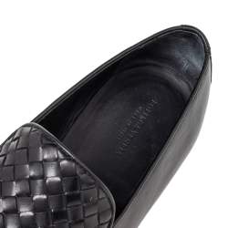 Pre Owned حذاء لوفرز بوتيغا فينيتا جلد أنترشياتو أسود مقاس 46