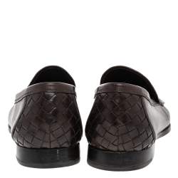 مملوكة مسبقًا حذاء لوفرز بوتيغا فينيتا جلد إنترشييتو بني مقاس 41 