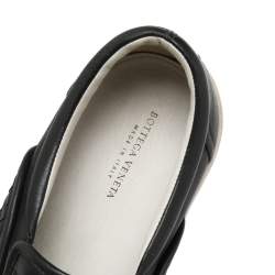 Bottega Veneta Black Intrecciato Leather Slip On Sneakers Size 41
