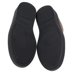 Pre Owned حذاء رياضي بوتيغا فينيتا منخفض من أعلى جلد انترشياتو بني مقاس 41