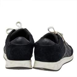 Pre Owned Bottega Veneta Black Intrecciato Leather Sneakers Size 41