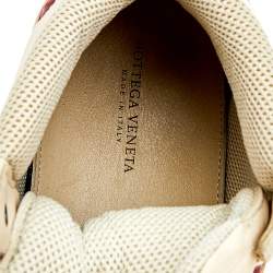 مملوكة مسبقًا حذاء رياضي بوتيغا فينيتا جلد أنترشياتو كريمي/أحمر داكن مرتفع من أعلى رباط علوي مقاس 42