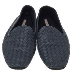 Pre Owned حذاء سليبرز سموكينغ بوتيغا فينيتا جلد انترشياتو كحلي مقاس 40