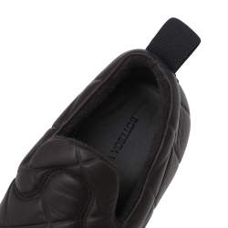م ملوكة مسبقًا Bottega Veneta Brown Quilted Leather Slip On Sneakers Size 45