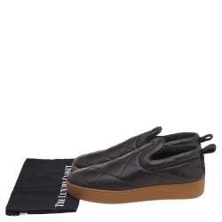 مملوكة مسبقًا Bottega Veneta Brown Quilted Leather Slip On Sneakers Size 45