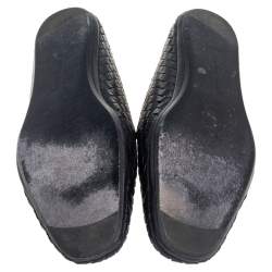 Pre Owned حذاء سليبرز سموكينغ بوتيغا فينيتا جلد انترشياتو أسود مقاس 44