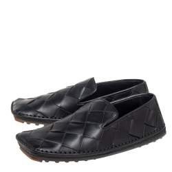 Pre Owned حذاء لوفرز بوتيغا فينيتا دوغلاس جلد انترشياتو أسود مقاس 37