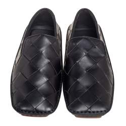 Pre Owned حذاء لوفرز بوتيغا فينيتا دوغلاس جلد انترشياتو أسود مقاس 37