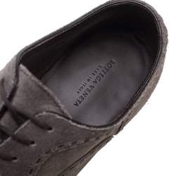 Bottega Veneta Grey Suede Brogue Oxfords Size 43