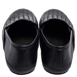 مملوكة مسبقًا Bottega Veneta Black Intrecciato Leather Smoking Slippers Size 40