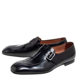 مملوكة مسبقًا Bottega Veneta Black Leather Loafers Size 41