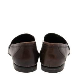 مملوكة مسبقًا حذاء لوفرز بوتيغا فينيتا سليب أون جلد بني داكن مقاس 43