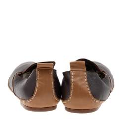 Pre Owned حذاء سموكينغ سليبرز بوتيغا فينيتا جلد بني مقاس 41