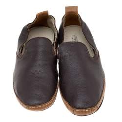 Pre Owned حذاء سموكينغ سليبرز بوتيغا فينيتا جلد بني مقاس 41