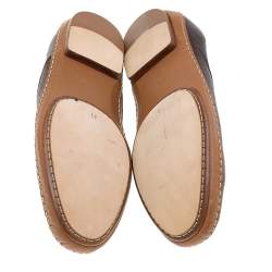 Pre Owned حذاء سموكينغ سليبرز بوتيغا فينيتا جلد بني مقاس 41