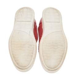 Pre Owned حذاء رياضي بوتيغا فينيتا سليب أون جلد إنترشييتو أحمر مقاس 41