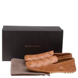 Pre Owned حذاء لوفرز بوتيغا فينيتا دوغلاس جلد إنترشياتو بني مقاس 40