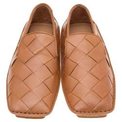 Pre Owned حذاء لوفرز بوتيغا فينيتا دوغلاس جلد إنترشياتو بني مقاس 40