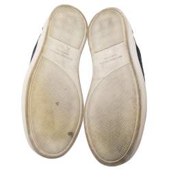 Bottega Veneta Navy Blue Intrecciato Suede Slip on Sneakers Size 41