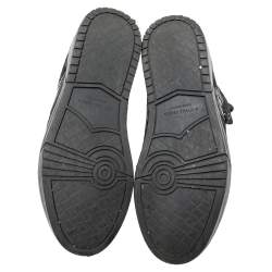 Pre Owned حذاء رياضي بوتيغا فينيتا جلد أنترشياتو وسويدي أسود عنق مرتفع رباط علوي مقاس 45