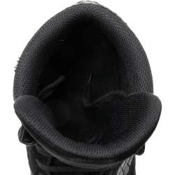 Pre Owned حذاء رياضي بوتيغا فينيتا جلد أنترشياتو وسويدي أسود عنق مرتفع رباط علوي مقاس 45