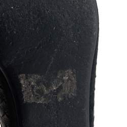 Pre Owned Bottega Veneta Black Intrecciato Leather Smoking Slippers Size 44