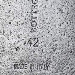 Pre Owned Bottega Veneta Brown Intrecciato Suede Smoking Slippers Size 42