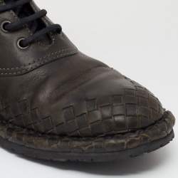 Bottega Veneta Black Leather Combat Boots Size 40
