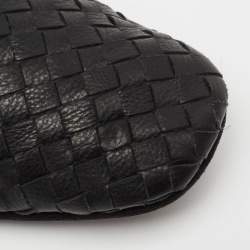مملوكة مسبقًا Bottega Veneta Black Intrecciato Leather Smoking Slippers Size 44