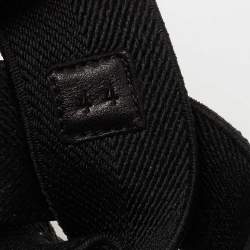 Pre Owned Bottega Veneta Black Elastic Slide Sandals Size 44