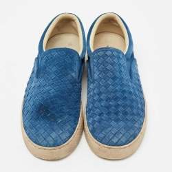 Pre Owned حذاء رياضي بوتيغا فينيتا سويدي إنترشياتو أزرق سليب أون مقاس 41