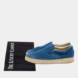 Pre Owned حذاء رياضي بوتيغا فينيتا سويدي إنترشياتو أزرق سليب أون مقاس 41