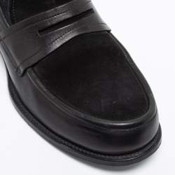 Pre Owned حذاء لوفرز بوتيغا فينيتا جلد وسويدي أسود سليب أون مقاس 42