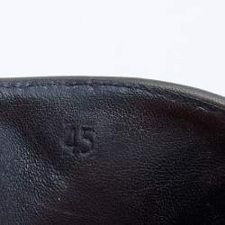 Bottega Veneta Olive Green Intrecciato Leather Speedster Flat Slides Size 45