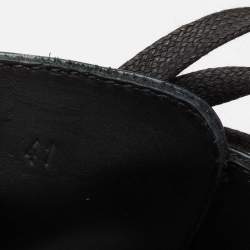 Pre Owned Bottega Veneta Navy Blue Intrecciato Leather Loafers Derby Size 41