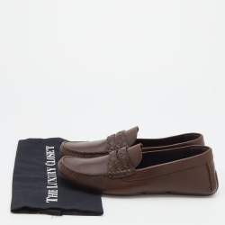 مملوكة مسبقًا حذاء لوفرز بوتيغا فينيتا درايفر جلد إنترشياتو مموج بني مقاس 41